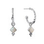 Divinity Princess Opal Hoops Silver/Gold Plated, thumbnail 2 of 6