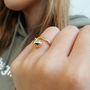 Gold Plated Cat Ring, thumbnail 1 of 3