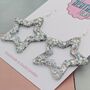 Sparkly Large Star Glitter Resin Statement Earrings, thumbnail 8 of 8