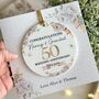 Golden 50 Years Anniversary Detachable Keepsake Card, thumbnail 1 of 2