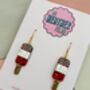 Fab Ice Lolly Glitter Statement Earrings / Summer Jewellery Gift / Colourful Foodie Earrings / Fun Festival Accessories, thumbnail 3 of 5