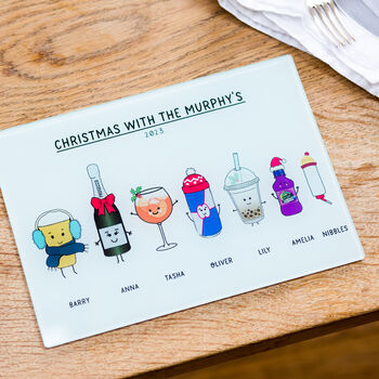 Personalised 'Christmas With…' Chopping Board, 3 of 11