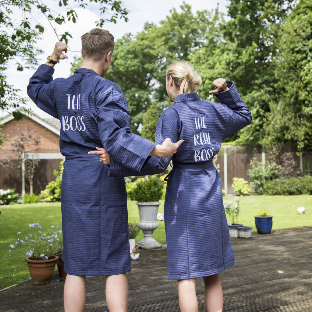personalised waffle dressing gown by duncan stewart
