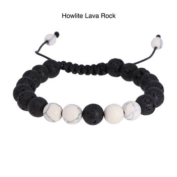 Chakra Lava Rock Adjustable Bracelet Gift For Her And Him Turquoise Bracelet, 6 of 8