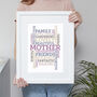 Personalised Lilac Word Art Print 'Use Any Words', thumbnail 1 of 8