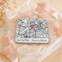 Personalised Valentines Map Coaster, thumbnail 3 of 5