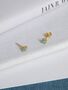 Turquoise Deya Tiny Gold Stud Earrings, thumbnail 1 of 7