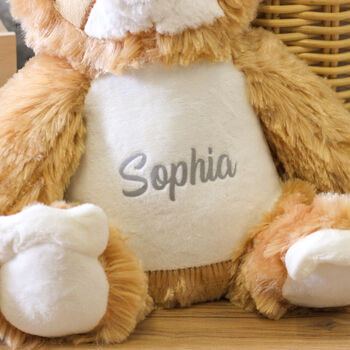 Personalised Sloth Toy Teddy Bear Gift For Children, 2 of 6