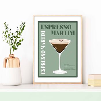 Espresso Martini Cocktail Poster, 3 of 9