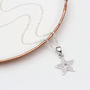 Personalised Sterling Silver Sparkle Star Necklace, thumbnail 1 of 3
