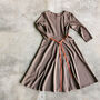 Holborn Striped Jersey Dress Grey Brown, thumbnail 5 of 8