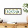 French Style Stripe Bonjour Framed Print, thumbnail 5 of 8