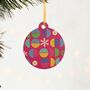Christmas Tree Decoration, Bright Geometric Set Of Four, thumbnail 1 of 4