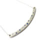 Skinny Silver Bar Necklace With Sapphires, thumbnail 5 of 6