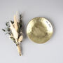 21st Anniversary Gift Hammered Brass Dish, Two Shapes, thumbnail 3 of 12