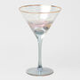 G Decor Set Of Four Grey Hammered Martini Glasses, thumbnail 2 of 6