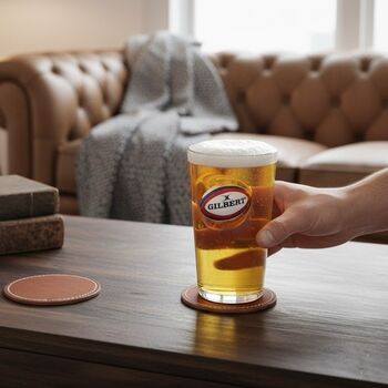 Personalised Rugby Ball Beer Glass, 2 of 12