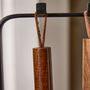 Wooden Handled Fireplace Tools Companion Set, thumbnail 4 of 5