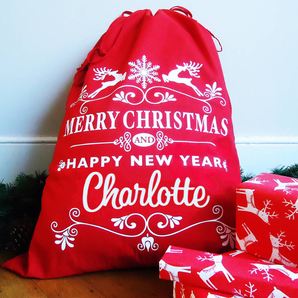 Large Christmas Sack Personalised By FROZEN FIRE | notonthehighstreet.com