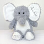 Personalised Grey Elephant Soft Toy, thumbnail 1 of 6