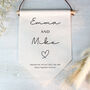 Personalised Wedding Linen Hanging Banner, thumbnail 2 of 4