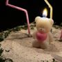 Five Bear With Heart Cake Topper Candles, thumbnail 2 of 11