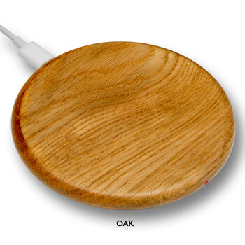 Personalised Premium Solid Wood Wireless Charger, 8 of 12