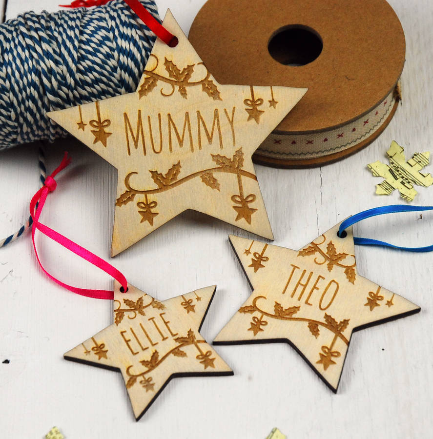 Personalised Engraved Star Decoration By Pogofandango 