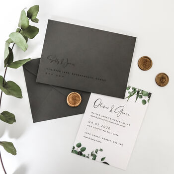 Eucalyptus Wedding Invitation, 6 of 11