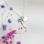 Personalized Pink Ribbon Necklace, Breast Cancer Awareness, thumbnail 1 of 10