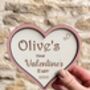 Baby’s First Valentine’s Day Plaque Personalised Sign, thumbnail 3 of 10