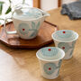 Hasami Ware Teapot Teacup Set Dahlia And Fruit, thumbnail 2 of 10