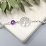 Tree Of Life Birthstone Bracelet Sterling Silver, thumbnail 1 of 4