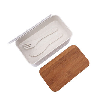 Eco Friendly Set Of Two Lunchboxes With Knife And Fork, 5 of 6