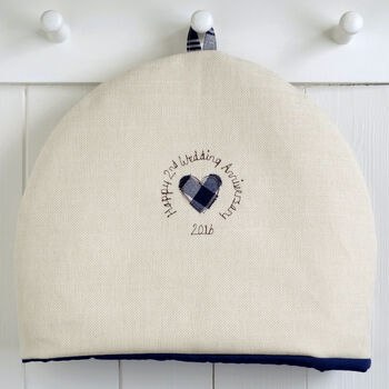 Personalised 45th / 65th Sapphire Anniversary Tea Cosy, 4 of 10