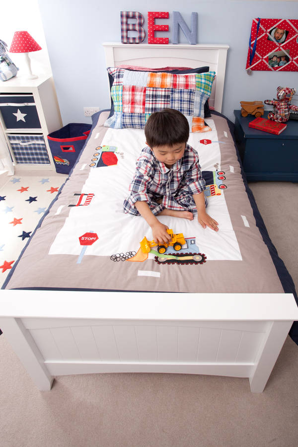 Trucks And Diggers Duvet Set By Babyface | notonthehighstreet.com