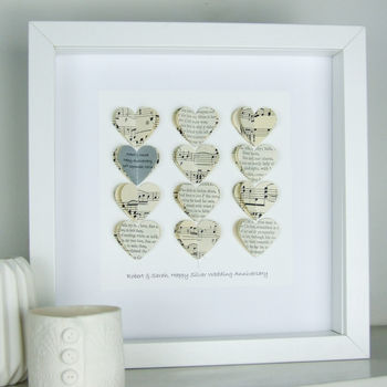 Personalised Silver Anniversary Framed Picture, 11 of 12