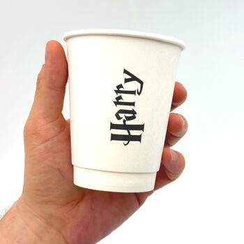 Paper Cups With Names Personalised Kids Birthday Party Drinkware, 2 of 12