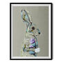 Vintage Floral Hare By Kat Baxter Fine Art Print, thumbnail 2 of 3