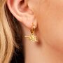 Arsenal Football Club Gold Finish Cannon Hoop Earrings, thumbnail 1 of 4