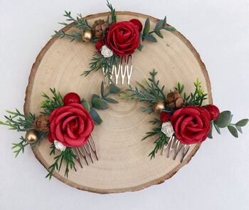Christmas Flower Hair Comb, 2 of 2