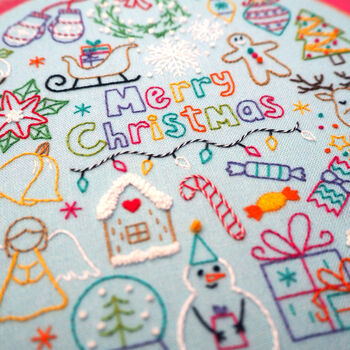 24 Days Of Advent, Christmas Embroidery Kit, 5 of 7