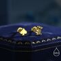 Mismatched Card Suit Spade With King Stud Earrings In Sterling Silver, thumbnail 3 of 12