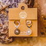 Mandala Inspired Gemstone Earrings – Silver Plated, thumbnail 6 of 11