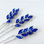 Royal Blue Crystal Hair Pins, thumbnail 2 of 4