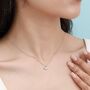 Sterling Silver Tiny Crescent Moon Pendant Necklace, thumbnail 6 of 11