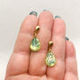 Aqua Blue Dainty Teardrop Stud Gold Earrings, thumbnail 2 of 10