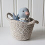 Soft Bird Toy In Basket, thumbnail 1 of 6