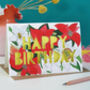 December Birth Flower Paper Cut Birthday Card, thumbnail 1 of 4