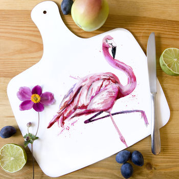Inky Flamingo Chopping Board, 4 of 4